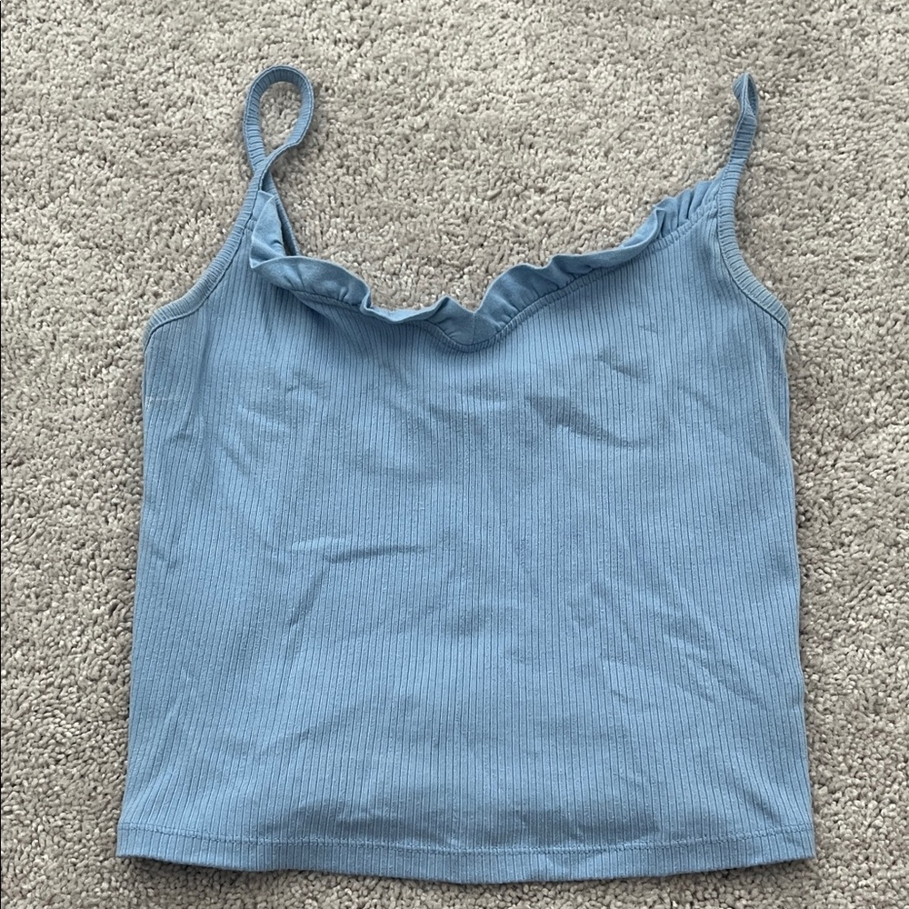 Forever 21 Light Blue Ruffled Camisole